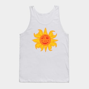 Smiling Spanish Sun, A cute, pretty, beautiful sun design. Tank Top